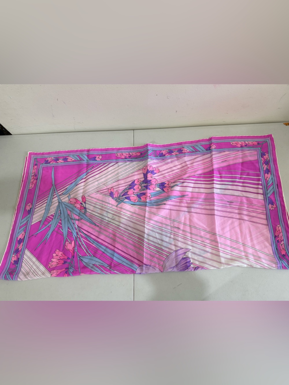 LEONARD  Floral Pink Women's Silk Scarf